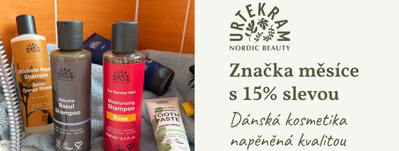 Tip: Zářijová sleva 15 % na přírodní i non-toxic kosmetiku Urtekram. S kódem VITASTYLECZ můžete navíc získat další slevu 150 Kč u nákupu nad 1500 Kč.